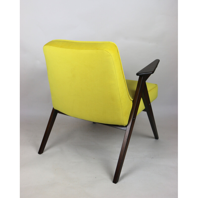 Vintage yellow Bunny armchair by Józef Chierowski 1970