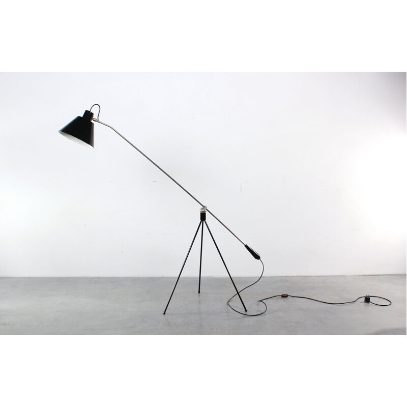 Artiforte "Magneto" floor lamp in metal, H.FILLEKES - 1950s