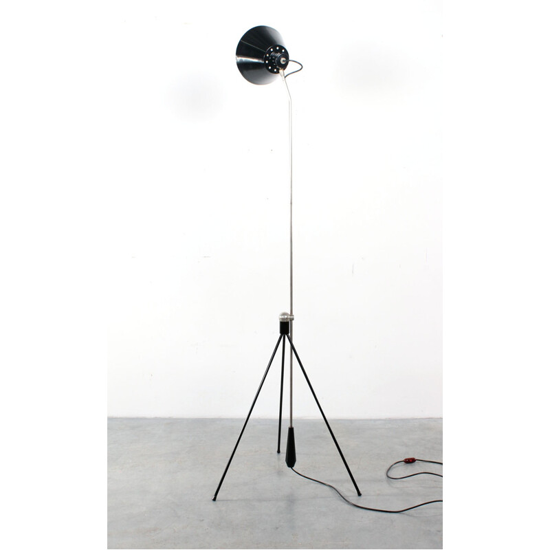 Artiforte "Magneto" floor lamp in metal, H.FILLEKES - 1950s