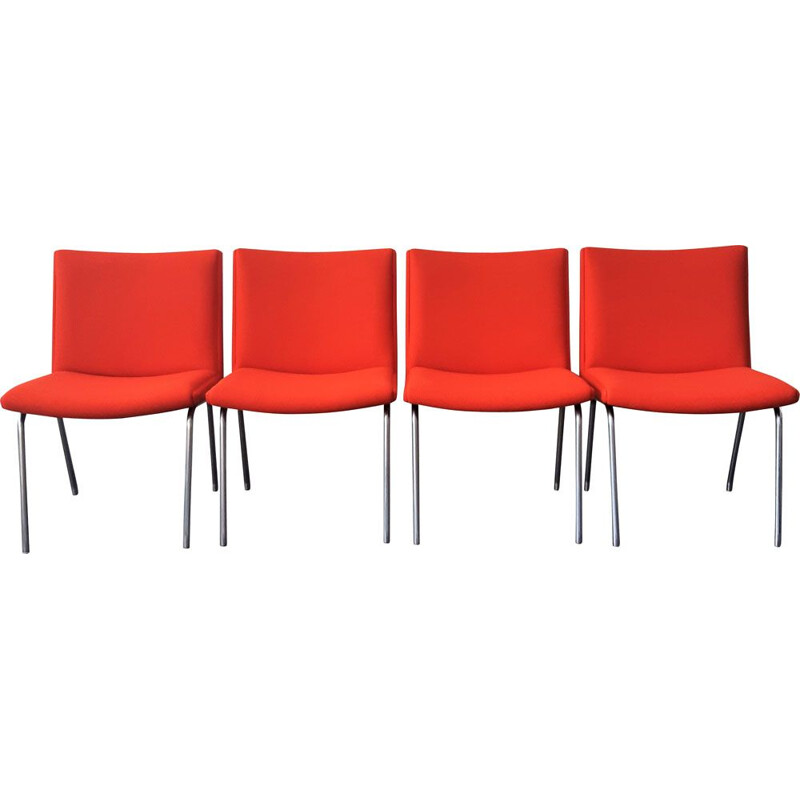 Set of 4 vintage airport chairs AP 40 by Hans Wegner for AP Stolen Denmark 1960s