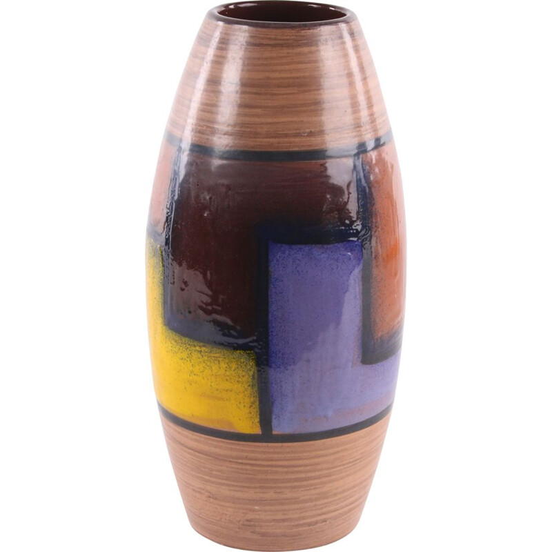 Vintage Bitossi ceramic vase by Aldo Londi Italy 1960s