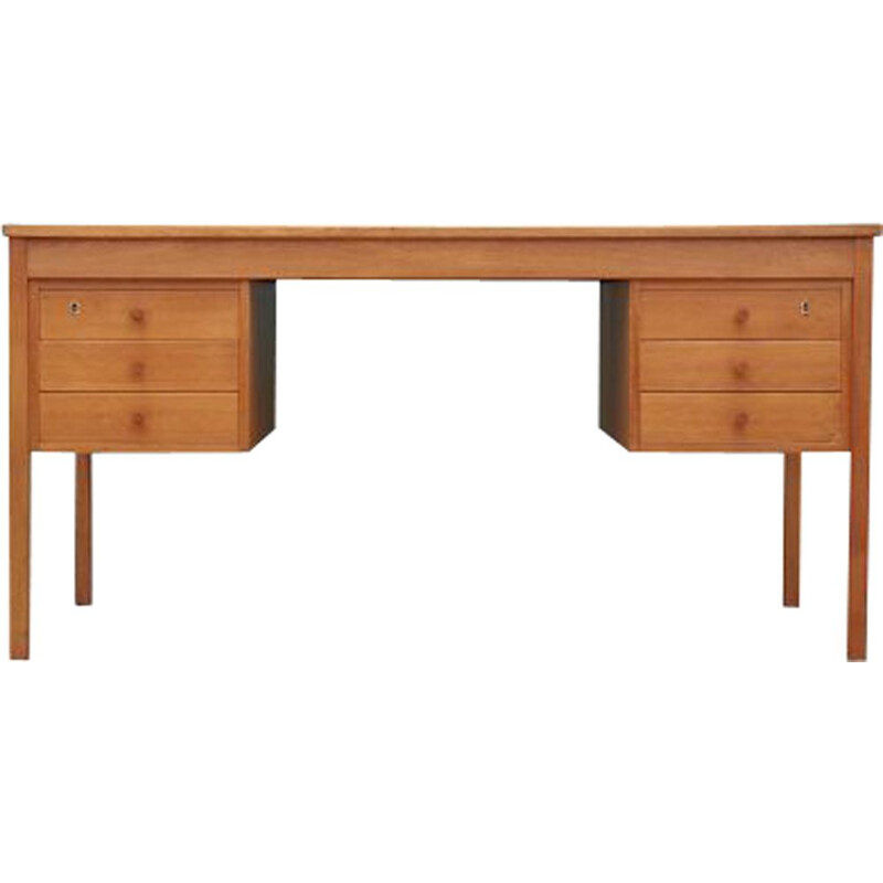 Vintage ash desk by Domino Møbler Denmark 1970s