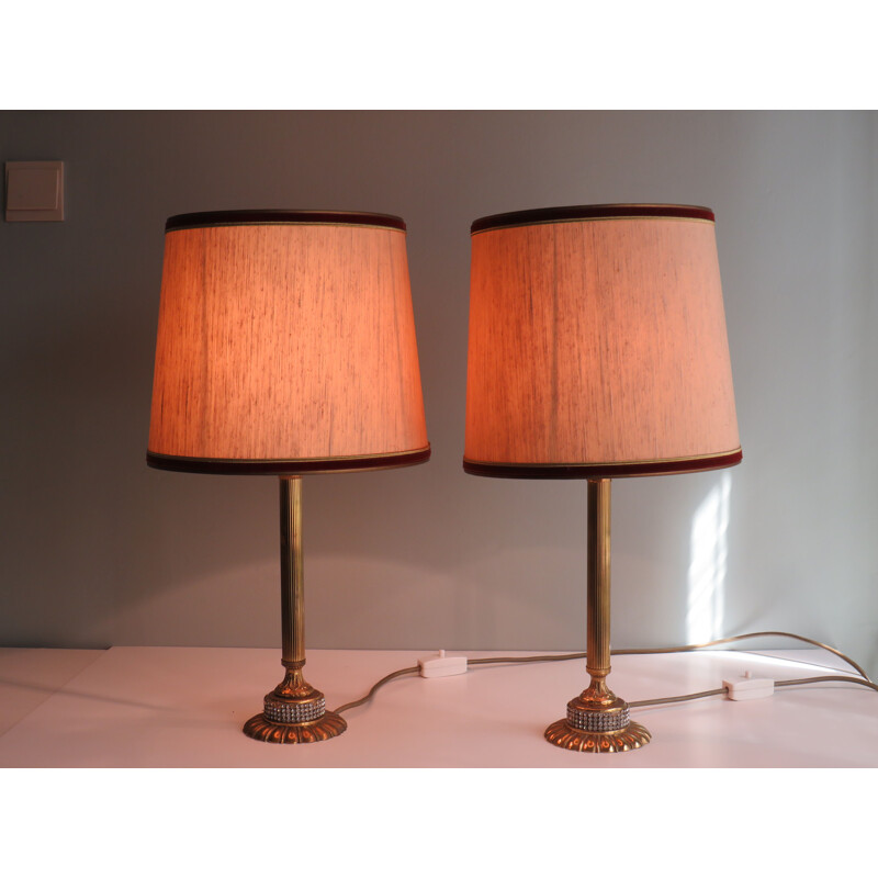 Pair of Hollywood Regency table lamps 1970s