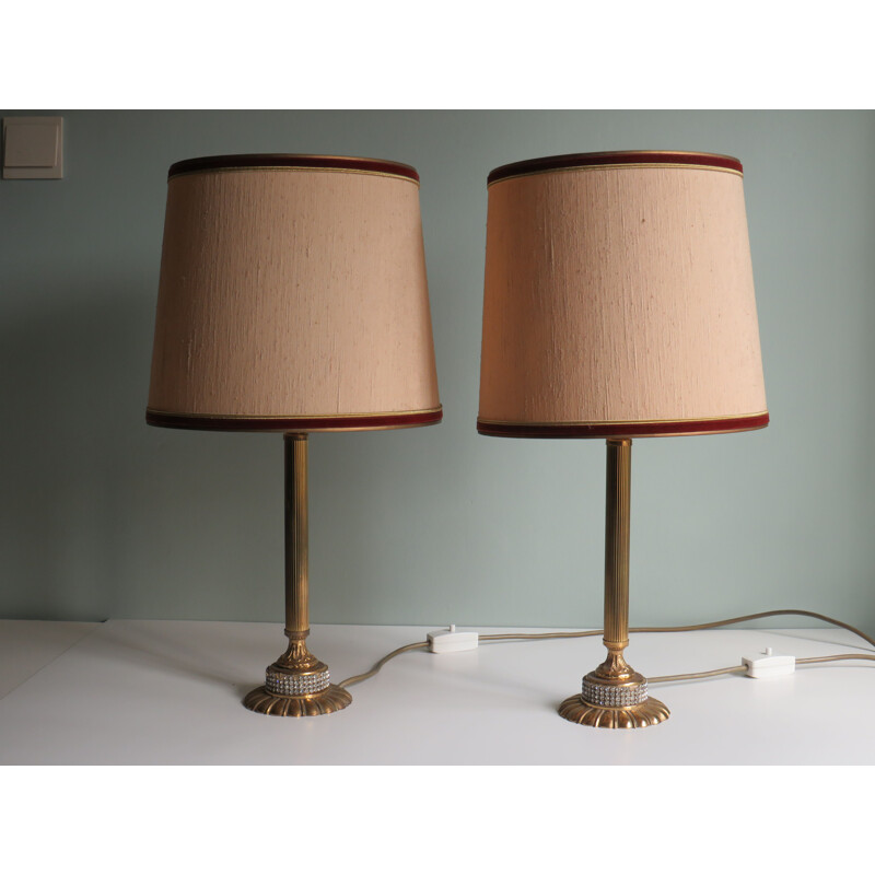 Pair of Hollywood Regency table lamps 1970s