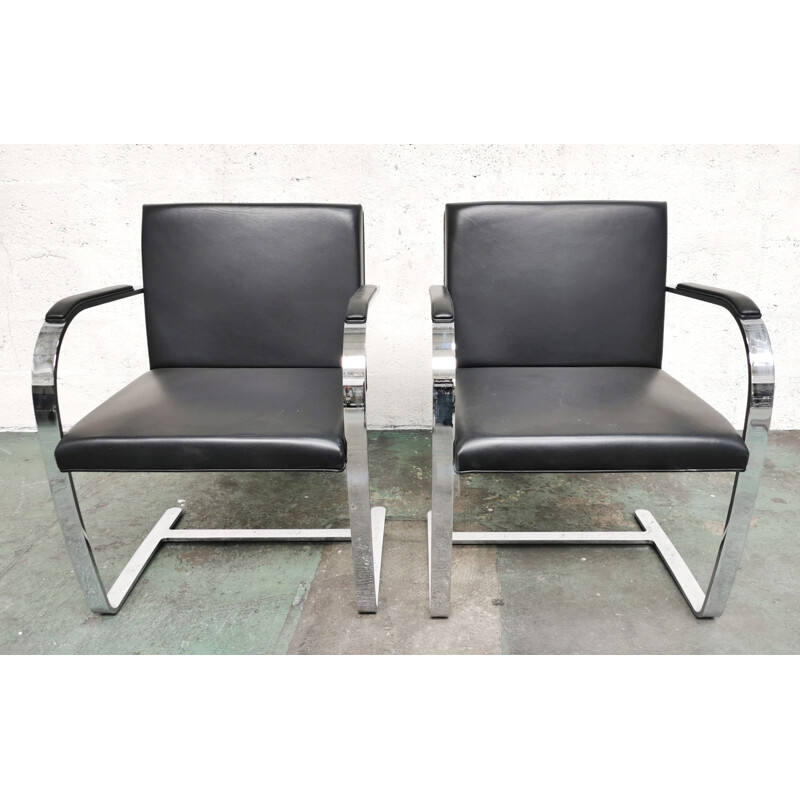 6 Fauteuil BRNO vintage de Mies Van Der Rohe BRNO par Knoll