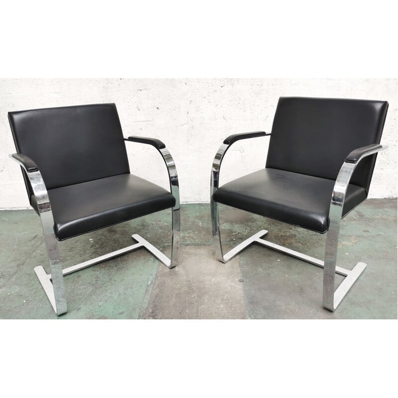 6 Fauteuil BRNO vintage de Mies Van Der Rohe BRNO par Knoll