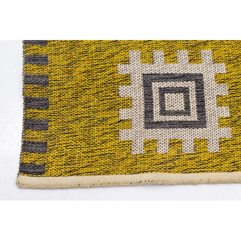 Vintage Rölakan flat weave carpet 1950s