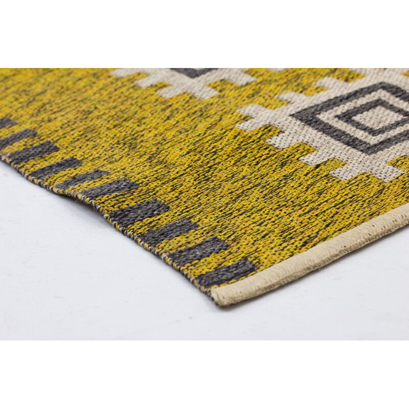 Vintage Rölakan flat weave carpet 1950s