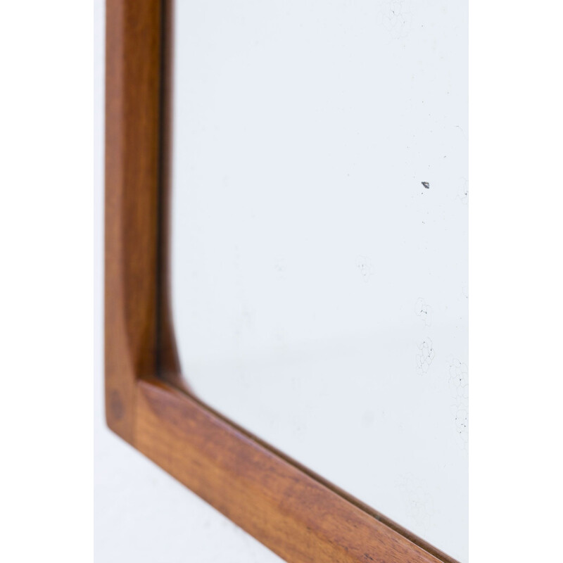 Vintage teak wall mirror by Kai Kristiansen for Aksel Kjersgaard Denmark 1950s