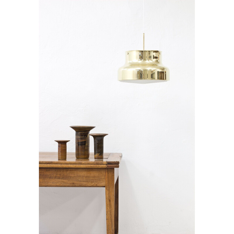 Vintage brass bumling ceiling light by Anders Pehrson for Ateljé Lyktan, Sweden