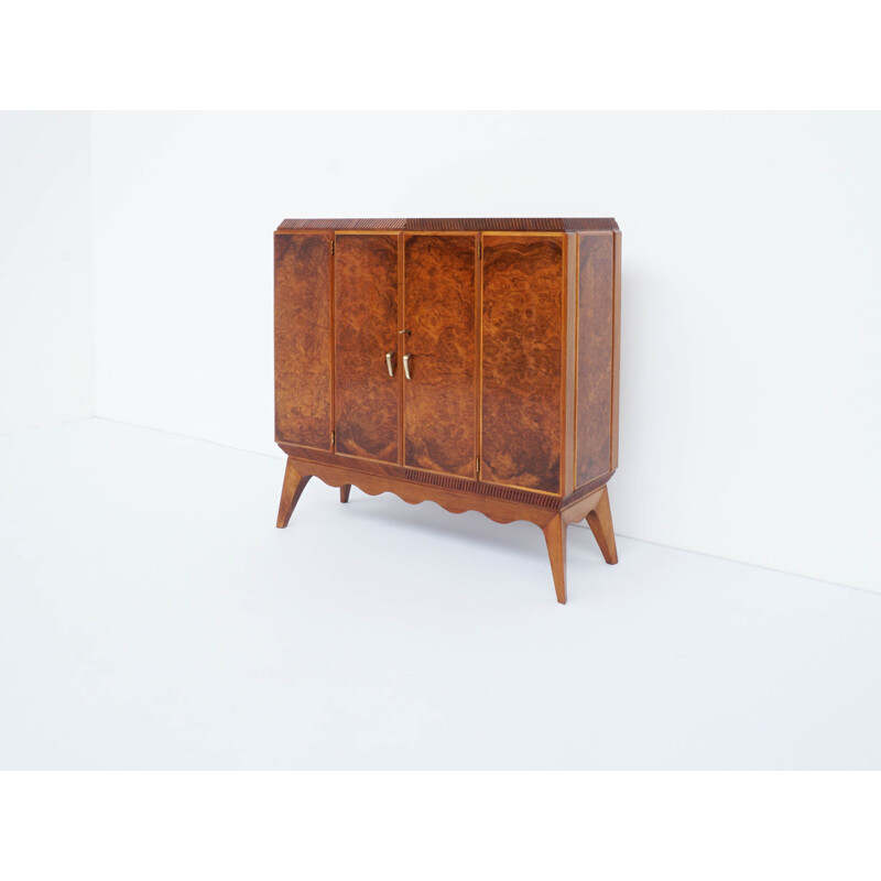 Vintage walnut bar furniture by Emilio Lancia &Gio Ponti 1940s