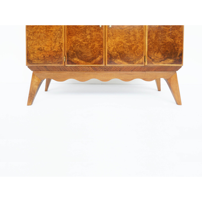 Vintage walnut bar furniture by Emilio Lancia &Gio Ponti 1940s
