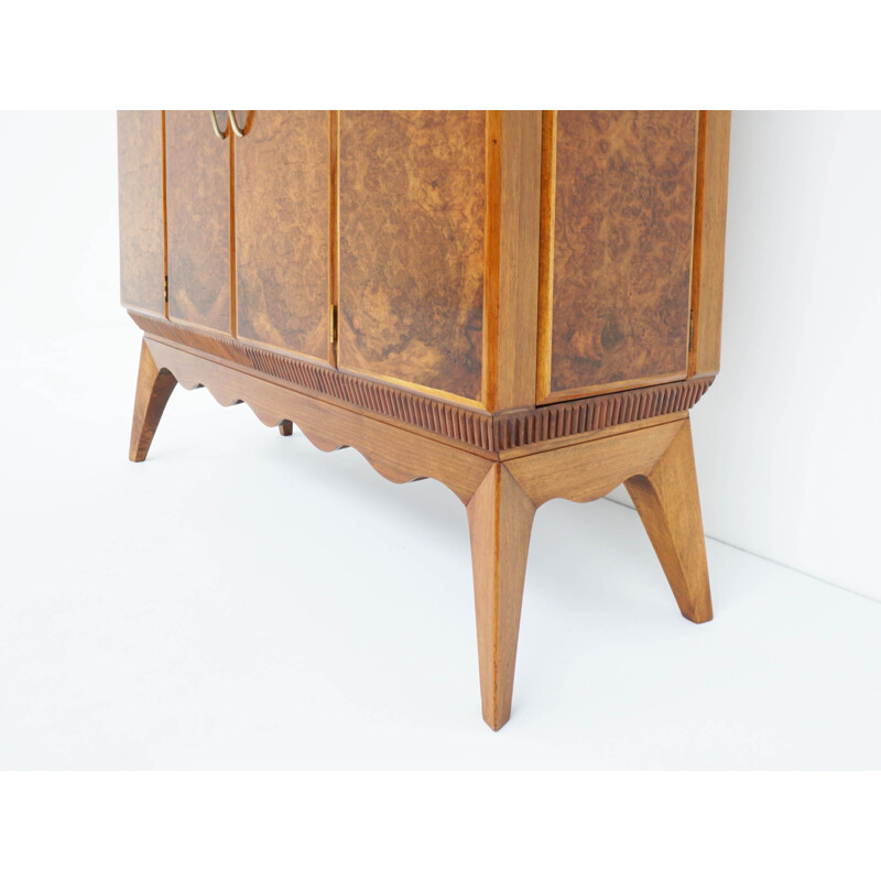 Vintage walnut bar furniture by Emilio Lancia &Gio Ponti 1940s