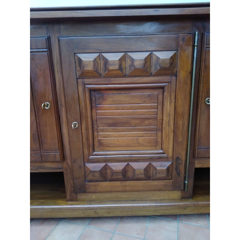 Vintage 3 door highboard by Charles Dudouyt 1950