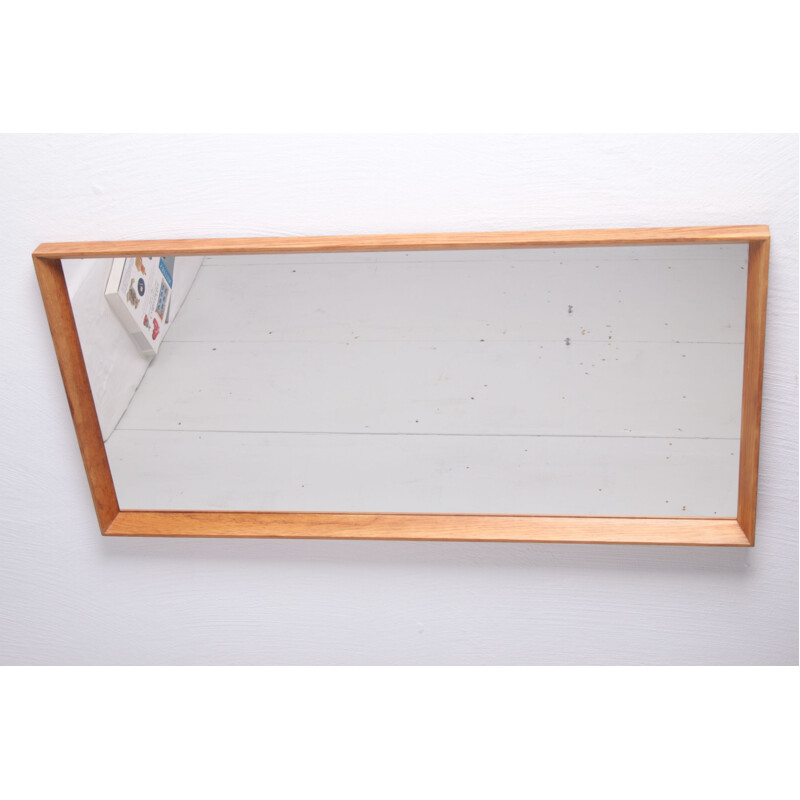 Vintage teak wall mirror by Aarhus, Denmark 1960