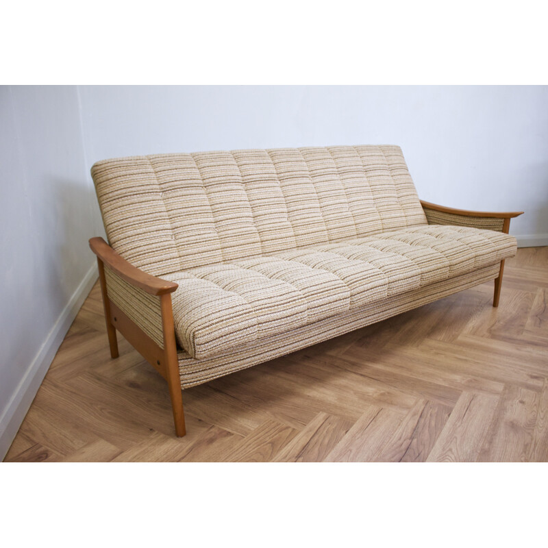 Vintage 3 seater sofa bed, UK 1980