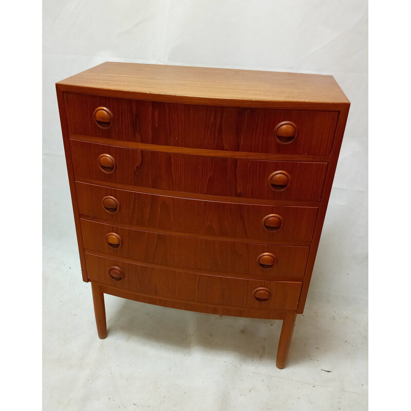 Vintage teak chest of drawers by Kai Kristiansen for Feldballes Mobelfabrik, 1960.