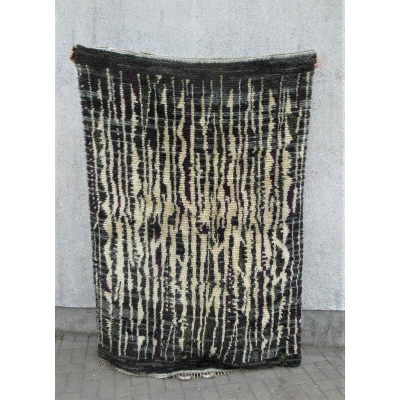 Tapis Rya vintage en laine taille de 195x140, Suède 1960