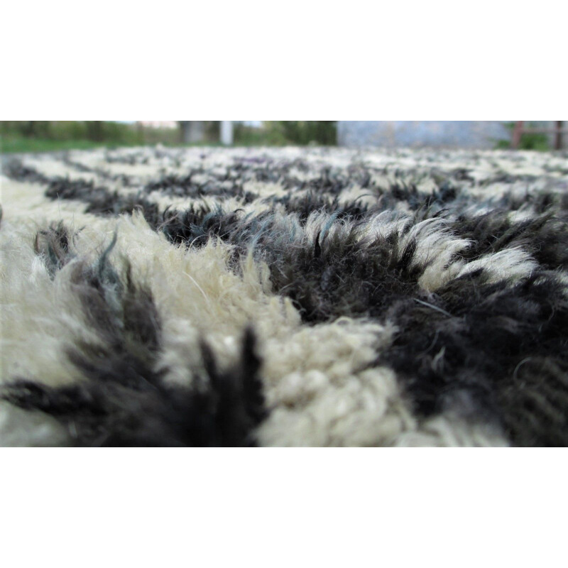 Alfombra vintage de lana Rya tamaño 195x140, Suecia 1960