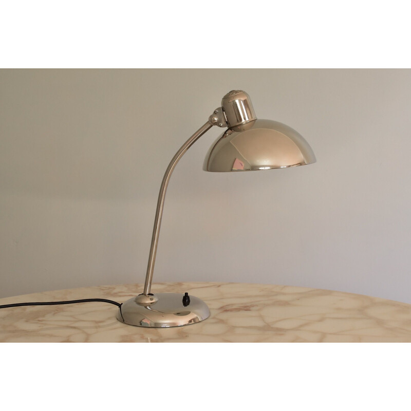 Lampe de table vintage en chromée modèle 6556 de Christian Dell pour Kaiser Idell Bauhaus,  Allemagne
