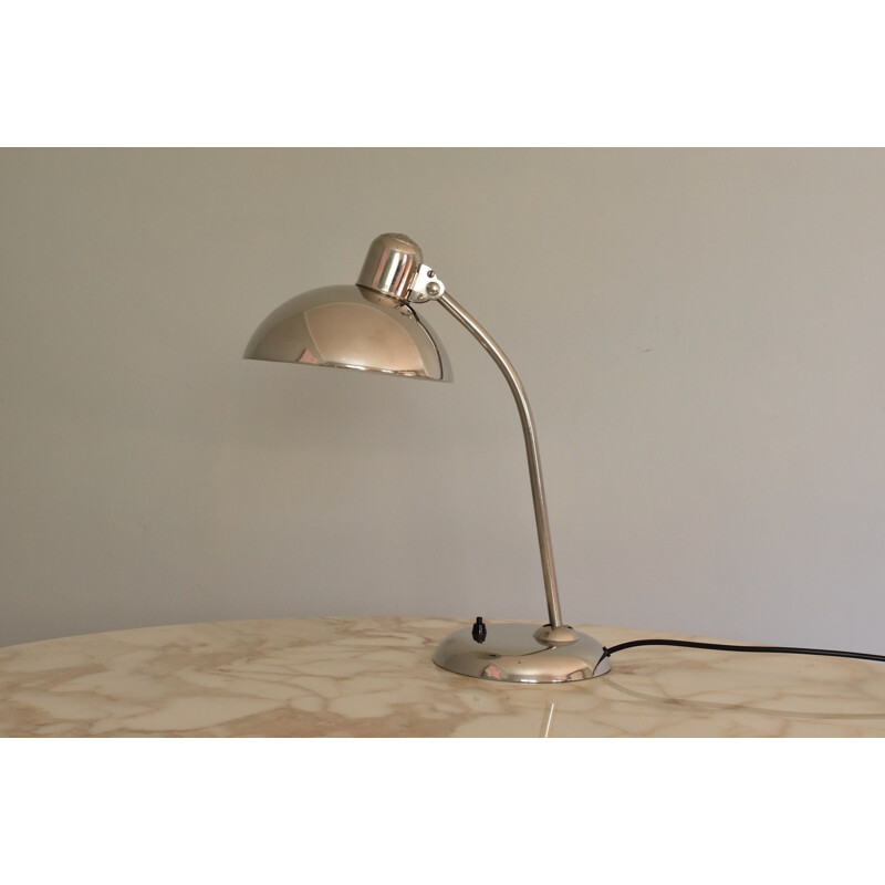 Lampe de table vintage en chromée modèle 6556 de Christian Dell pour Kaiser Idell Bauhaus,  Allemagne