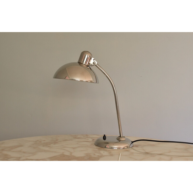 Vintage chrome table lamp model 6556 by Christian Dell for Kaiser Idell Bauhaus, Germany