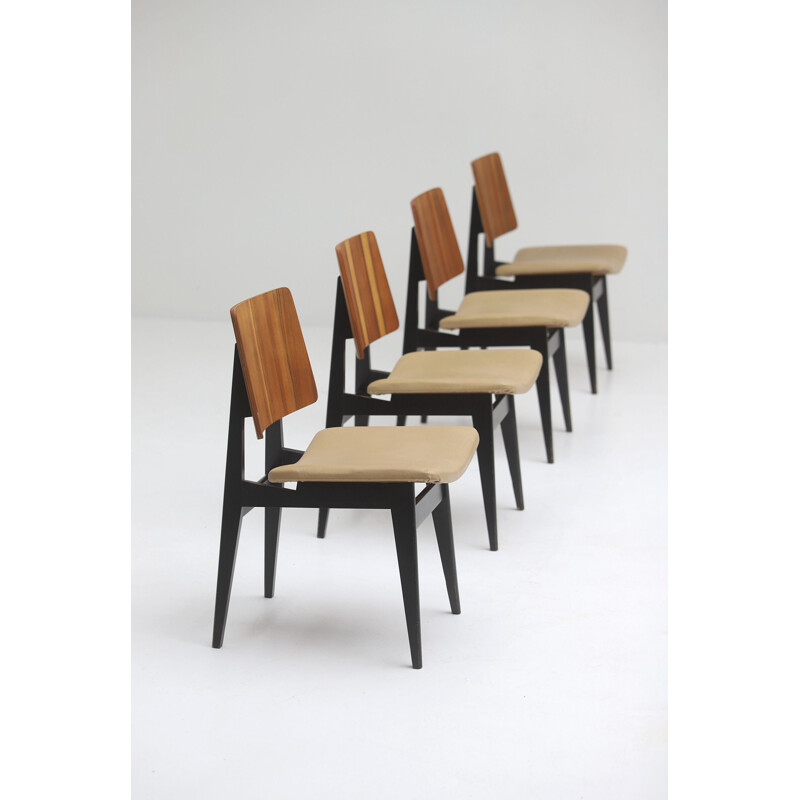 Set of 8 vintage chairs by Luxus Jos De Mey