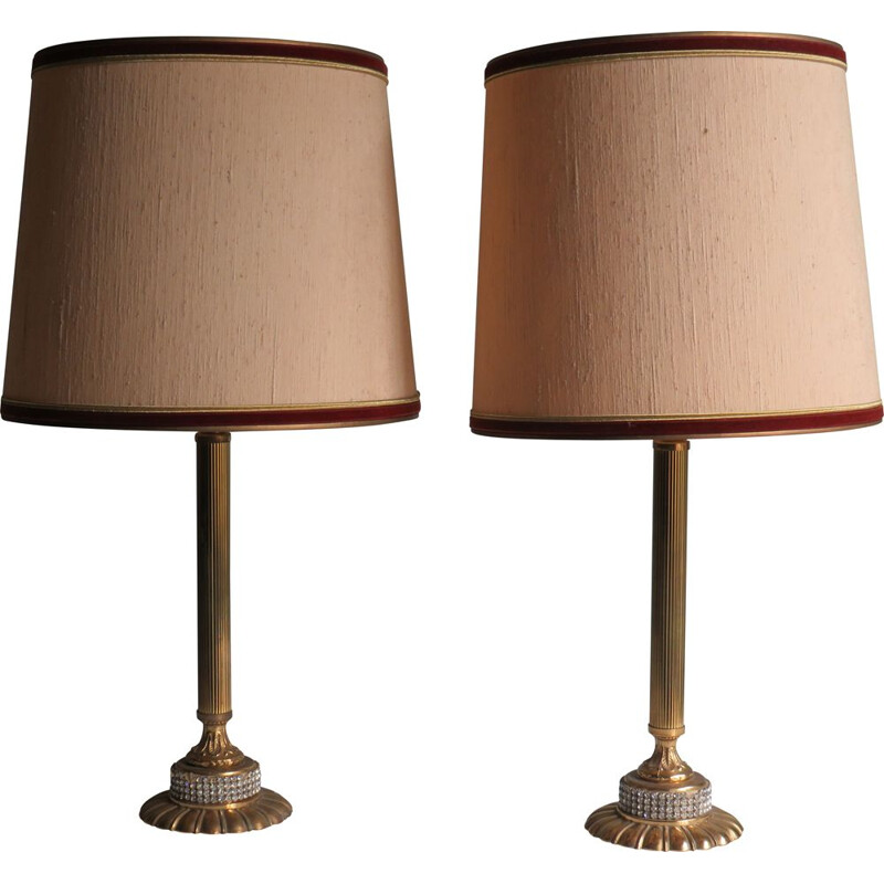 Pair of Hollywood Regency table lamps 1970s