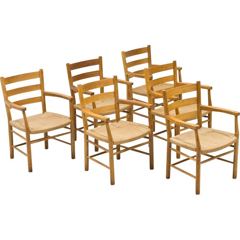 ensemble de 6 fauteuils - 1950