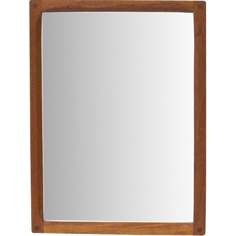 Vintage teak wall mirror by Kai Kristiansen for Aksel Kjersgaard Denmark 1950s