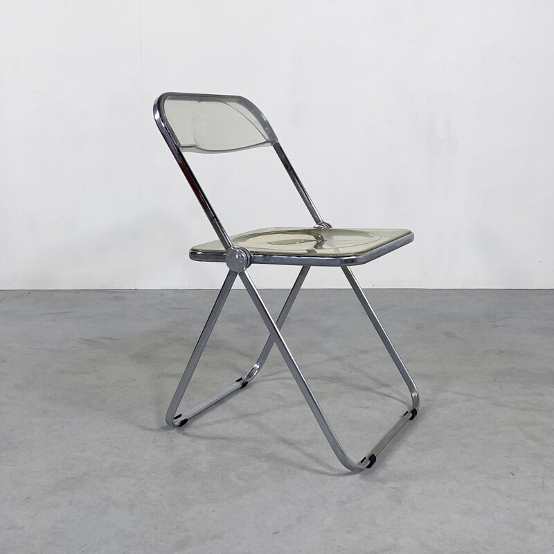 Vintage folding chair Lucite Plia by Giancarlo Piretti for Castelli 1960s