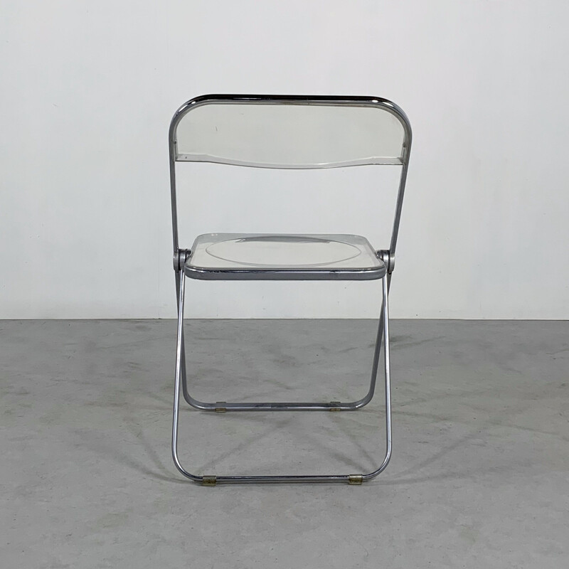 Vintage folding chair Lucite Plia by Giancarlo Piretti for Castelli 1960s