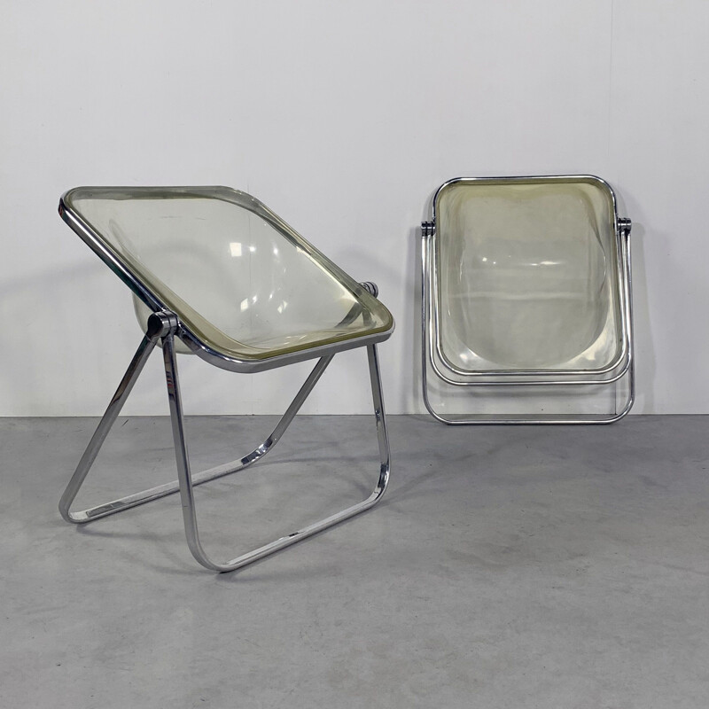 Vintage Lucite Plona chair by Giancarlo Piretti for Castelli 1970s