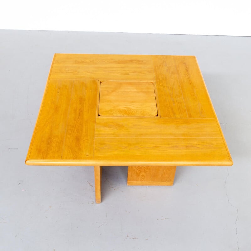 Vintage tavolo quadrato tafel door Silvio Coppola voor Fratelli Montina 1970