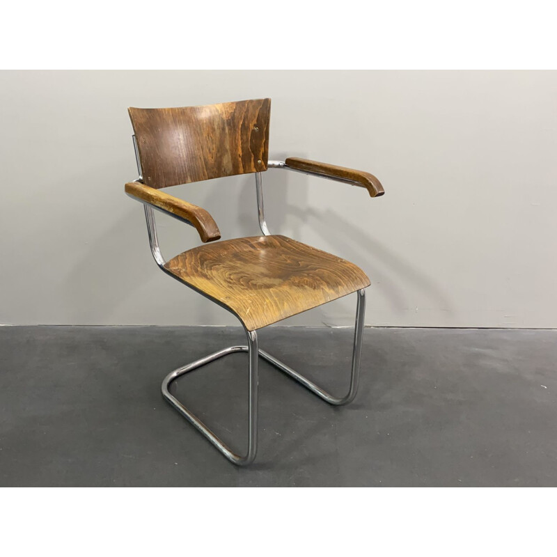 Vintage chair S 43 F Bauhaus by Mart Stam for Robert Slezak License Thonet Mundus
