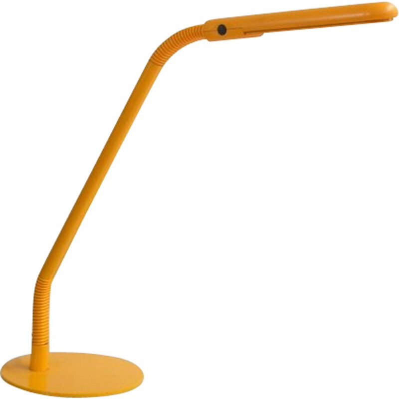 Yellow French Manade desk lamp in metal, Philippe MICHEL - 1980s