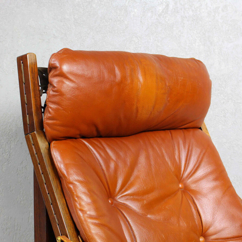 Pair of vintage Hunter armchairs by Torbjørn Afdal for Bruksbo 1970s