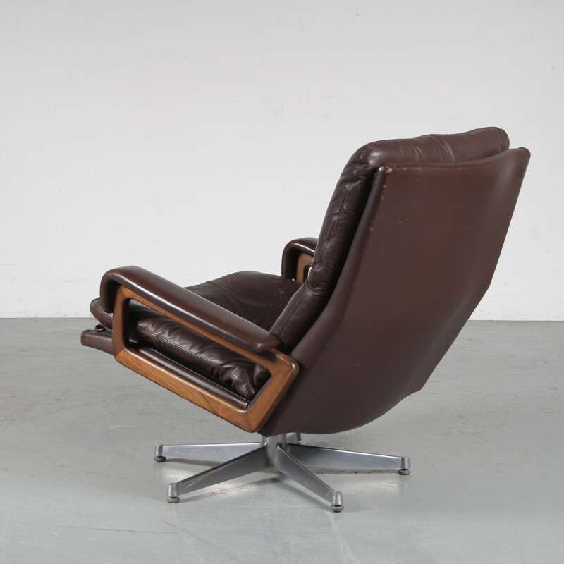 Vintage King fauteuil van André Vandenbeuck voor Strässle Zwitserland 1960