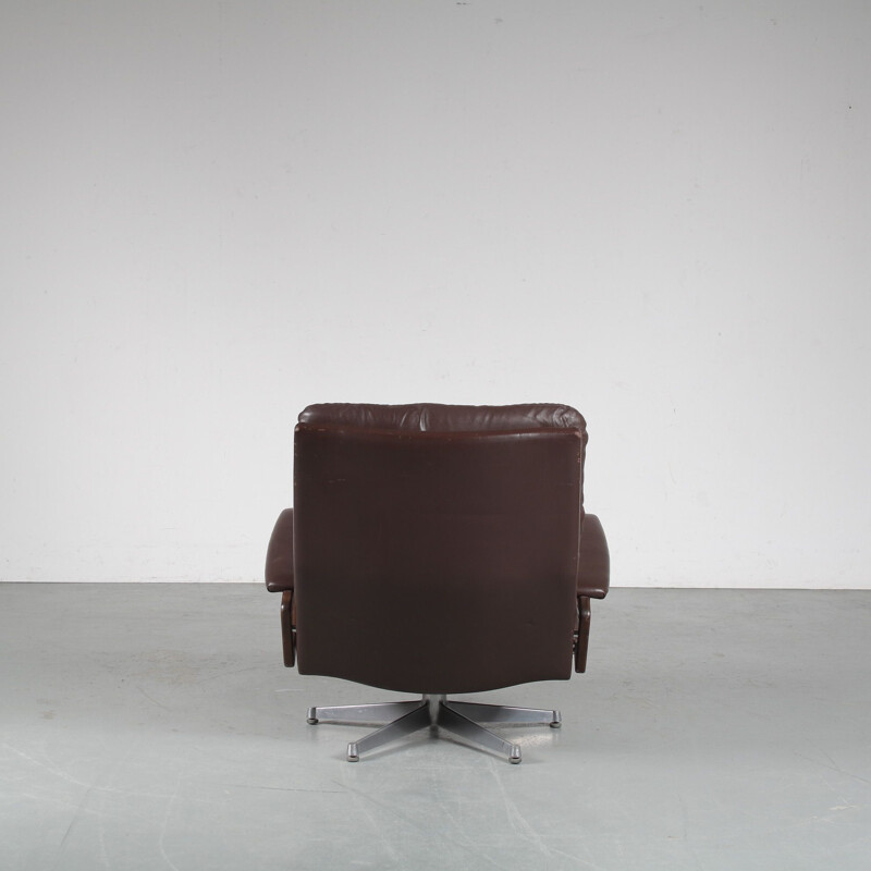 Fauteuil King vintage par André Vandenbeuck pour Strässle Suisse 1960