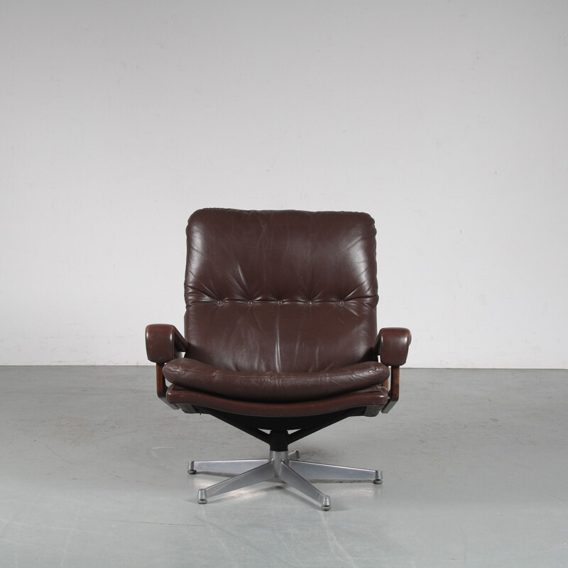 Sillón Vintage King de André Vandenbeuck para Strässle Suiza 1960