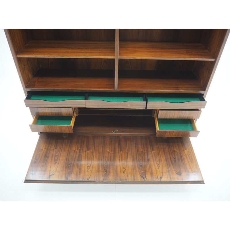 Vintage recycled bookcase by Omann Jun Palisander Denmark 1960s