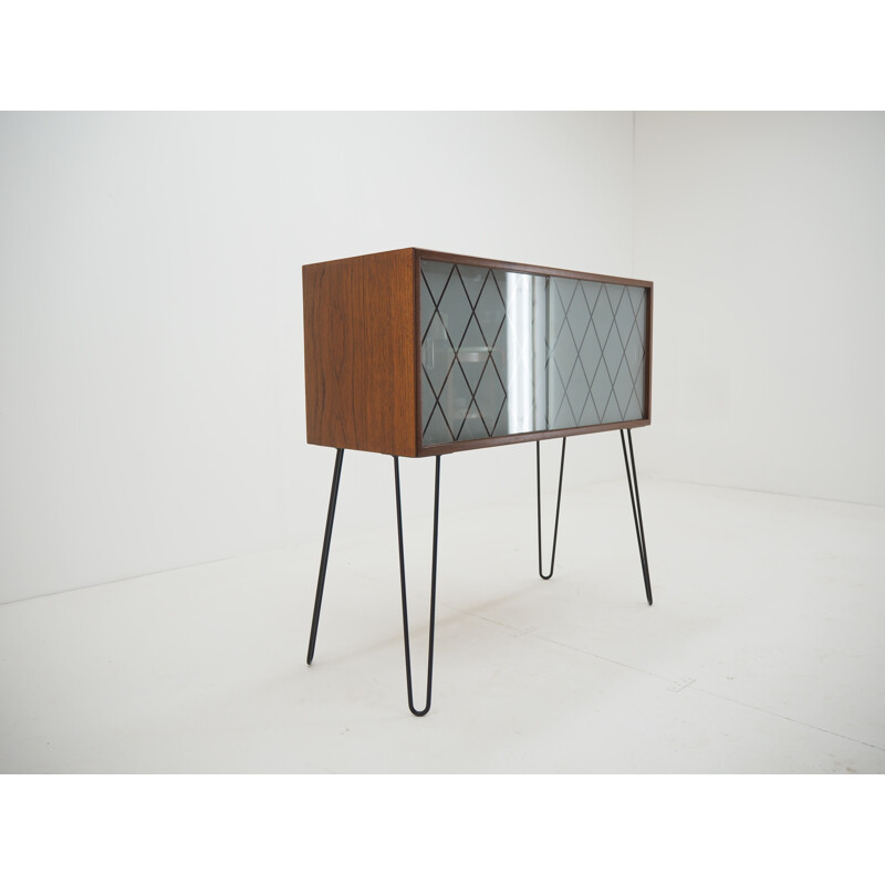 Vintage teak and recycled glass wardrobe Denmark 1960s
