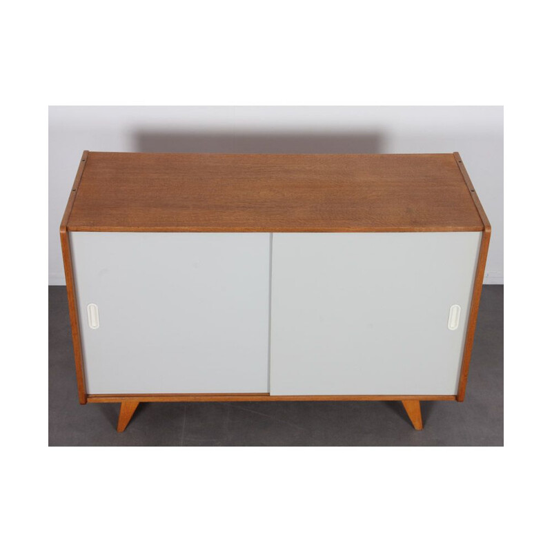 Vintage chest of drawers model U-452 in oak by Jiri Jiroutek 1960s