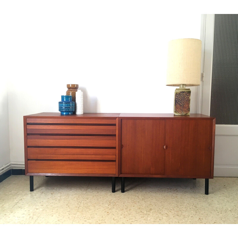 Vintage scandinavian teak sideboard Poul Cadovius 1960s