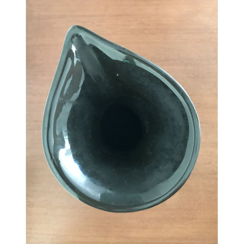 Vintage glazed ceramic pitcher by Jean de Lespinasse, France 1960