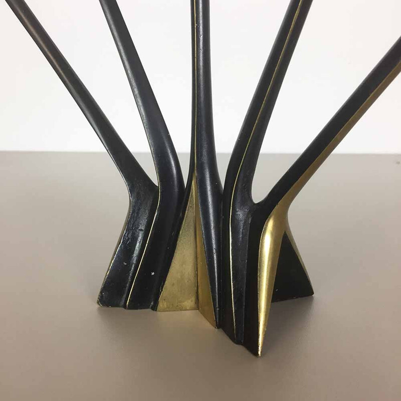 Faber & Schumacher brass Candleholder, Klaus ULLRICH - 1950s