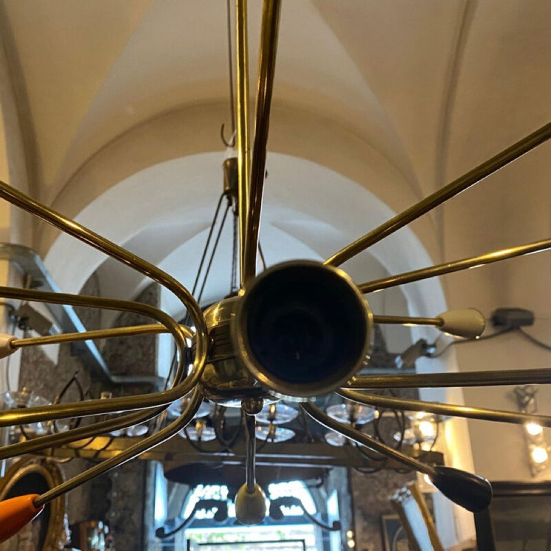 Vintage Sputnik chandelier Italy 1960s