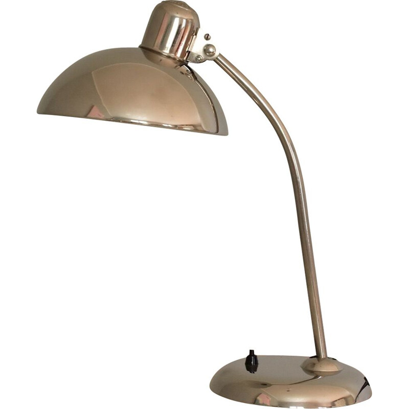 Lámpara de mesa vintage cromada modelo 6556 de Christian Dell para Kaiser Idell Bauhaus, Alemania