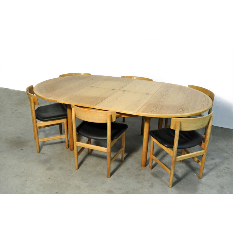 Vintage eiken uitschuifbare tafel model 140 van Øresund door Borge Mogensen voor Karl Andersson