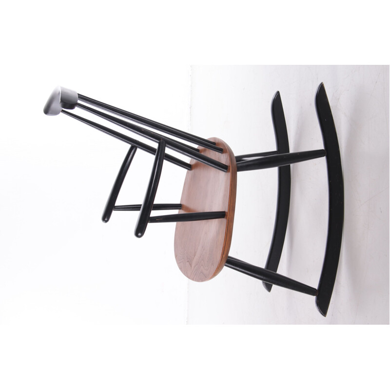 Vintage rocking chair scandinavian by Roland Rainer and Hagafors Stolfabrik Sweden 1960s